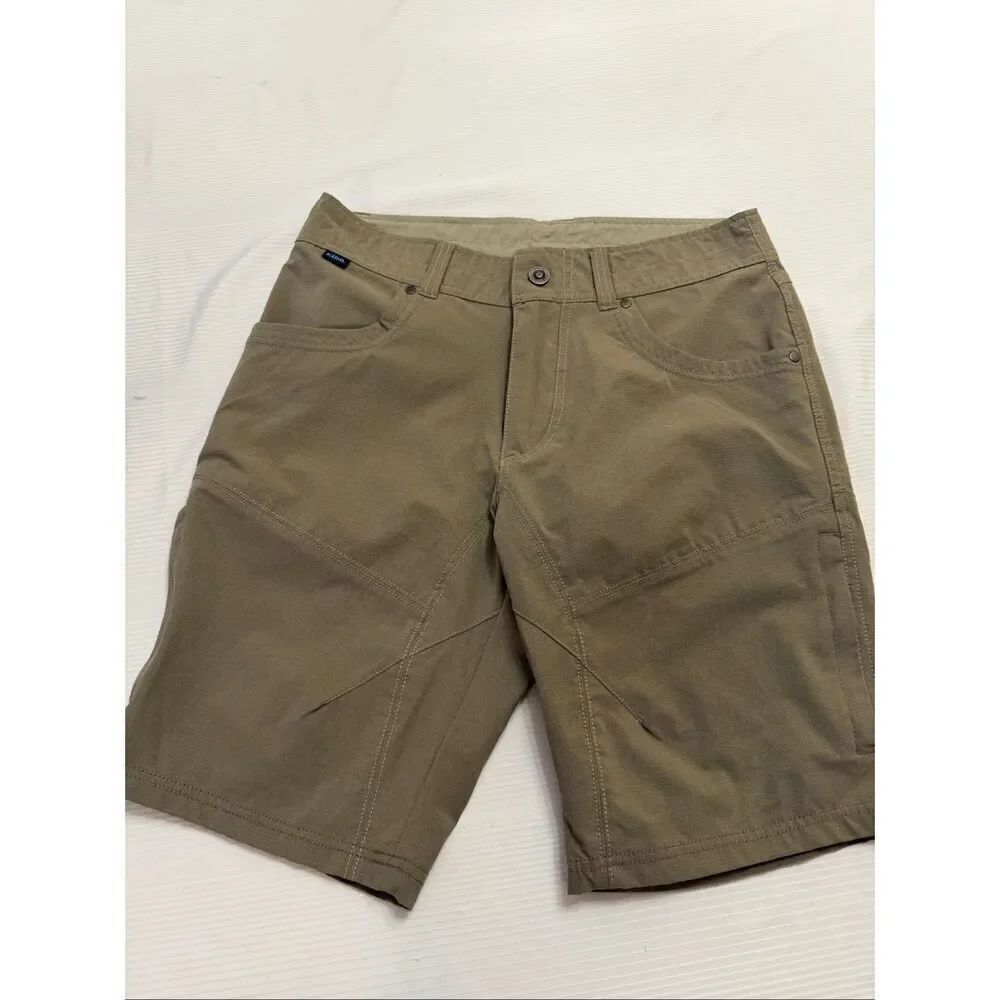 Kuhl Silencr Kargo Dark Olive Green Hiking Outdoor Shorts Size 30